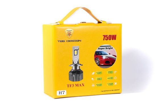 Комплект светодиодных ламп TBS Design TF3 MAX H7 PX26d 9-32V 130W 15000Lm 6000K + CANBUS | Зображення 1