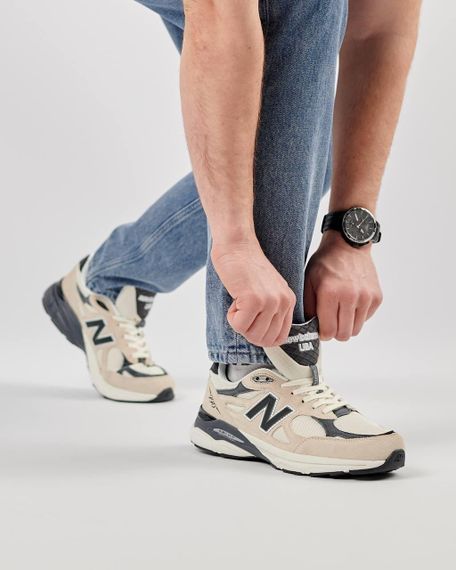 Кросівки чоловічі 990 v3 Beige Black , В'єтнам 42 26.5 | Зображення 3