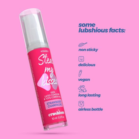 Оральний лубрикант Crushious Strawberry Champagne, 10 мл Sex Aura | Зображення 3