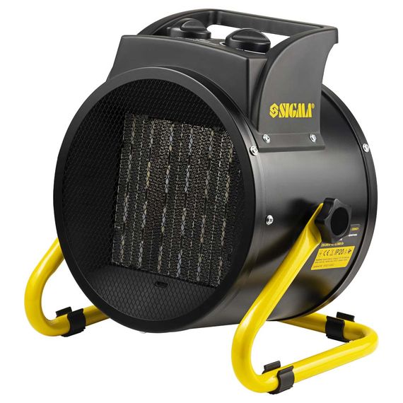 Електрична теплова гармата Sigma 3.0 кВт, площа обігріву 60 кв.м., підлоговий, чорний (5359471)