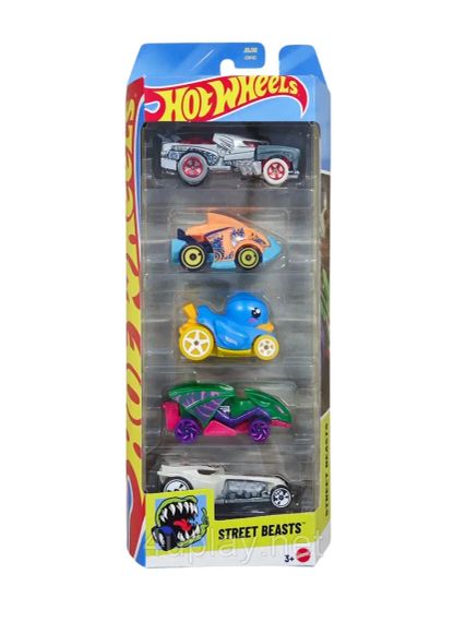Hot Wheels Street Beasts Набор из 5-ти машинок Хот Вилс Уличные чудовища