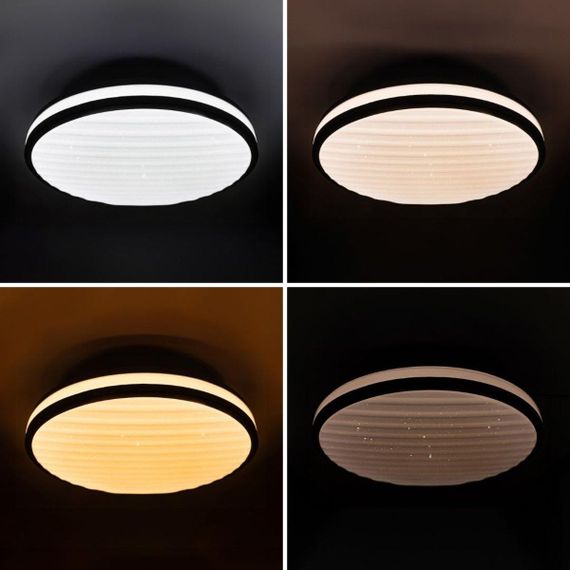 GRILL матовий 72W 375*60мм 3000К- 6500K 5600Lm з пультом чорний | Зображення 4