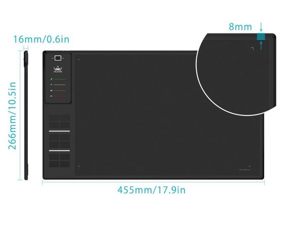 Графический планшет Huion WH1409 V2 Black (WH1409V2_HUION) | Зображення 3