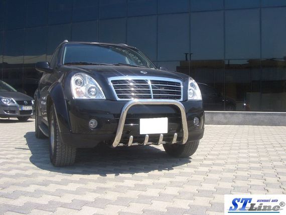 Кенгурятник QT006 (нерж) для SsangYong Rexton I 2001-2017 гг | Зображення 2