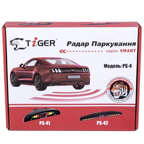 Парктронік TIGER PS-43/LED/4 датчики D=18мм/конектор/чорний/чорний | Зображення 1