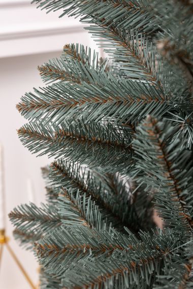 Штучна ялинка «Різдвяна ніч» 1 м блакитна – пухнаста ялинка з ПВХ, гіпоалергенна, на підставці | Зображення 5