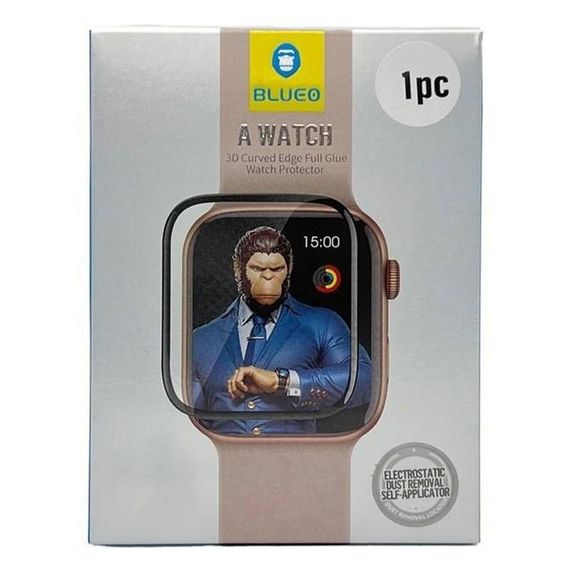 Полімерна 3D плівка Blueo High-Molecule для Apple Watch 44mm (+ аплікатор) Чорний | Зображення 4