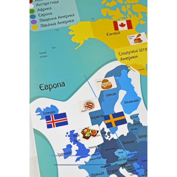 Игра с многоразовыми наклейками "Флаги" Умняшка KP-011 | Зображення 6