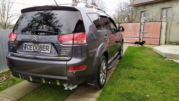 Боковые пороги Bosphorus Grey (2 шт., алюминий) для Citroen C-Crosser | Зображення 6