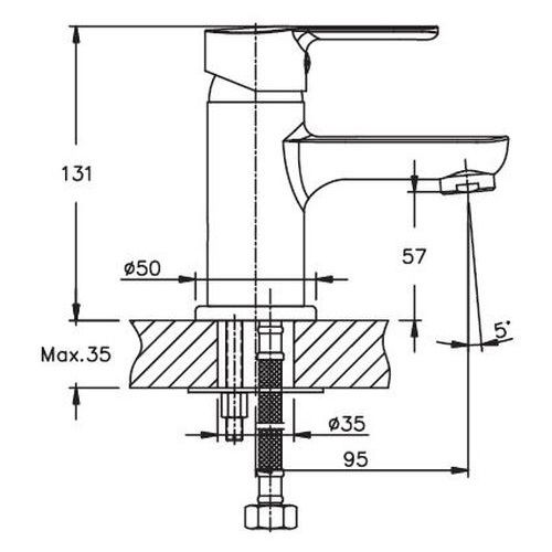 Змішувач для умивальника Haiba MARCO 001 (HB0874) | Зображення 1