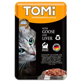 Корм TOMi Superpremium Goose Liver влажный для котов с мясом гуся 100 гр