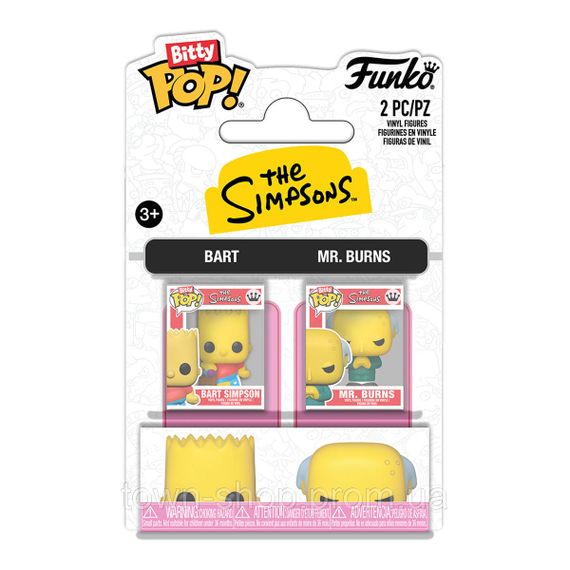 Набор игровых фигурок Bitty POP! серии Симпсоны – Барт и Мистер Бёрнс