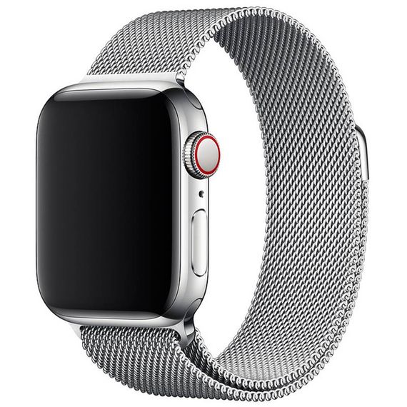 Ремешок Milanese Loop Design для Apple watch 42mm/44mm/45mm/49mm Срібний