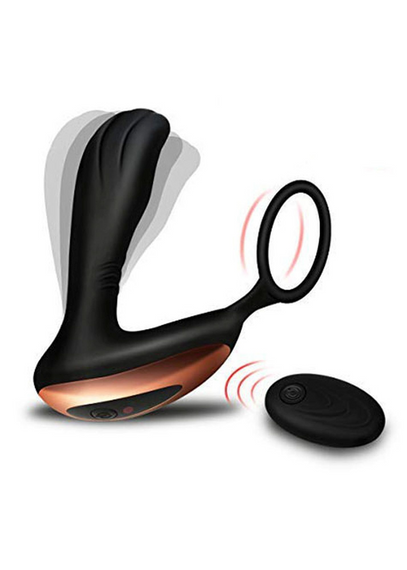 Масажер простати Massager with Ring USB 10 Function / Remote Control Sex Aura | Зображення 1