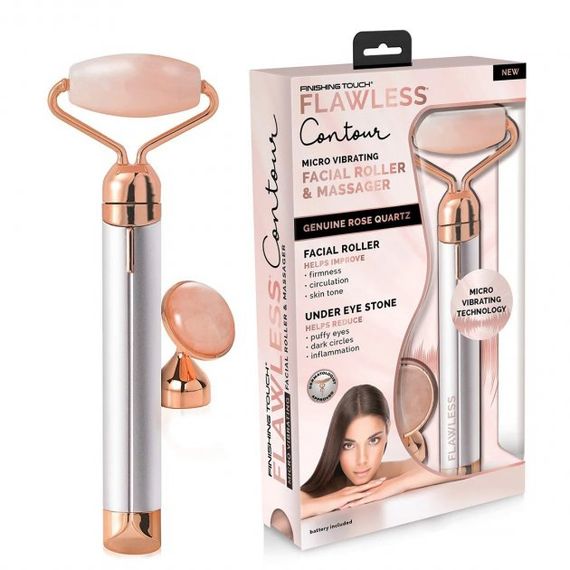 Електричний ролик - масажер для обличчя Flawless Contour · Кварцовий вібромасажер для обличчя з насадками | Зображення 4