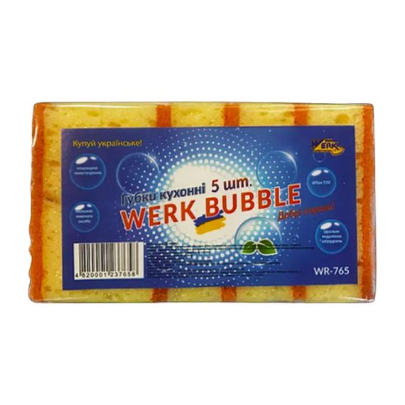 Губка кухонна Bubble 5 шт WR765 WERK 123765