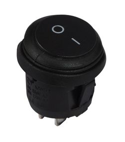 Перемикач KCD1-5-101W B/B 1 клавіша чорна кругла вологозахищена Ny95500721