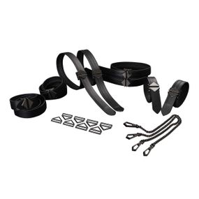 Набір із 8 ременів для зв'язування LOCKINK 8-Bondage-Straps Restraint Set — Black Sex Aura
