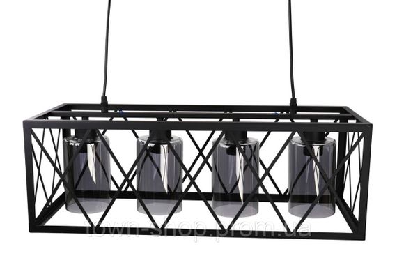 Люстра потолочная подвесная в стиле LOFT (лофт) 11535/4-gr Черный 40-100х25х63 см. | Зображення 1