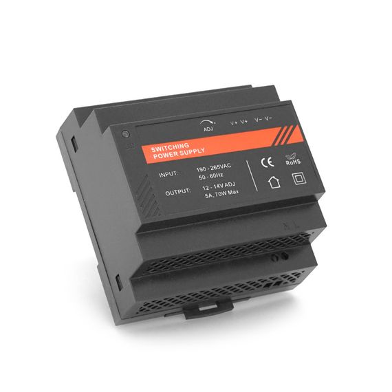 Блок живлення EuroPower EP-PS-12060DIN, 12V/5A (60W) на DIN-рейку, пластик