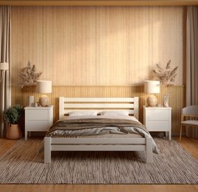 Двоспальне ліжко Mebigrand Прем'єра Айворі 160х200 см (MBG-2087)