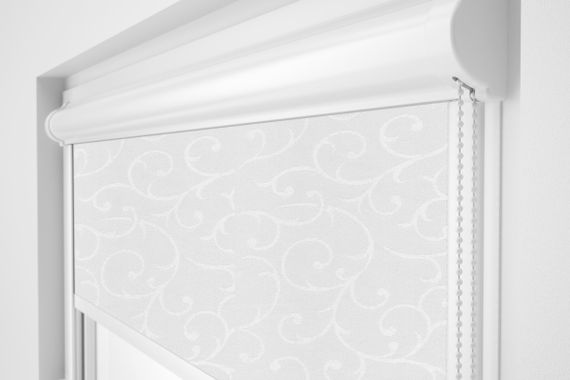 Рулонная штора Rolets Акант 2-2018-900 90x170 см закрытого типа Белая | Зображення 1