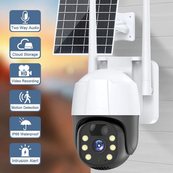 Вулична камера відеоспостереження із сонячною панеллю, 4G та WiFi, PTZ XPRO DS-2CD2043G2-IU (234574983_2268) | Зображення 4