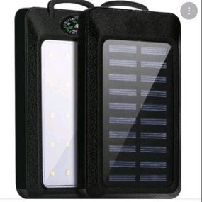 Портативний зарядний пристрій Power Bank 20000 mAh Solar LED, Повербанк - заряджання зовнішній акумулятор компас