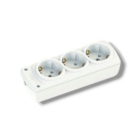 Колодка електрична для подовжувача Olimpia Mutlusan, 3 гнізда, 16 А, із заземленням (арт. 49-11-12)