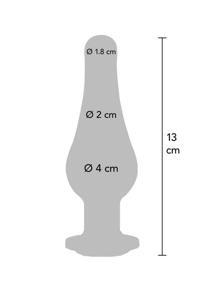 Анальная пробка металлическая TOY JOY Diamond, L, 13 × 9,5 см Sex Aura | Зображення 4