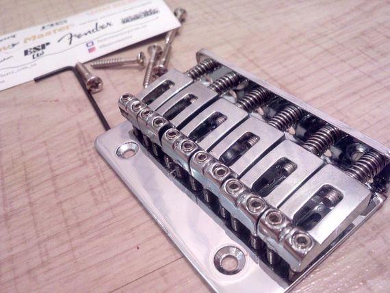 Гитарный Бридж фиксированный струнодержатель hard tail hardtail  ХРОМ для гитары электрогитары | Зображення 2