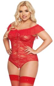 Боді - Kamila, red - 3XL sexstyle