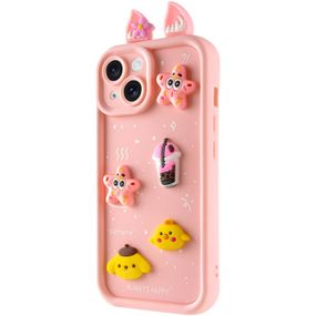 Чехол TPU Toys Case with Ears для Apple iPhone 15 (6.1") Light Pink