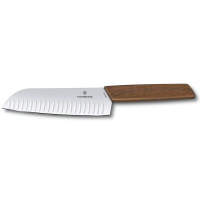 Кухонний ніж Victorinox Swiss Modern Santoku 17 см Wood (6.9050.17KG) | Зображення 1