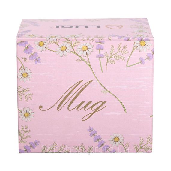 Чашка порцелянова 400 (мл) чашка для кави та чаю з написом та серцем Lugi RX-N240143GRE | Зображення 4