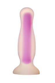 Анальна пробка, що світиться Dream Toys RADIANT SOFT SILICONE GLOW IN THE DARK PLUG MEDIUM PURPLE Sex Aura