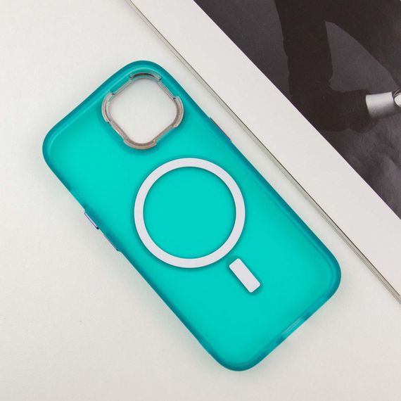 Чохол TPU+PC Lily with MagSafe для Apple iPhone 15 (6.1") Green | Зображення 3