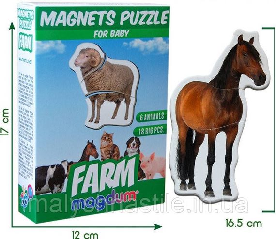 Магнитные пазлы Magdum  "Ферма" ML4031-19 EN | Зображення 2