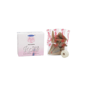 Ароматичні конуси Fresh Rose  Свіжа троянда 12 шт. в уп. Satya 8904234400860