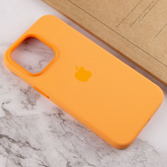 Чохол Silicone case (AAA) full with Magsafe and Animation для Apple iPhone 13 Pro (6.1") Помаранчевий / Marigold | Зображення 6