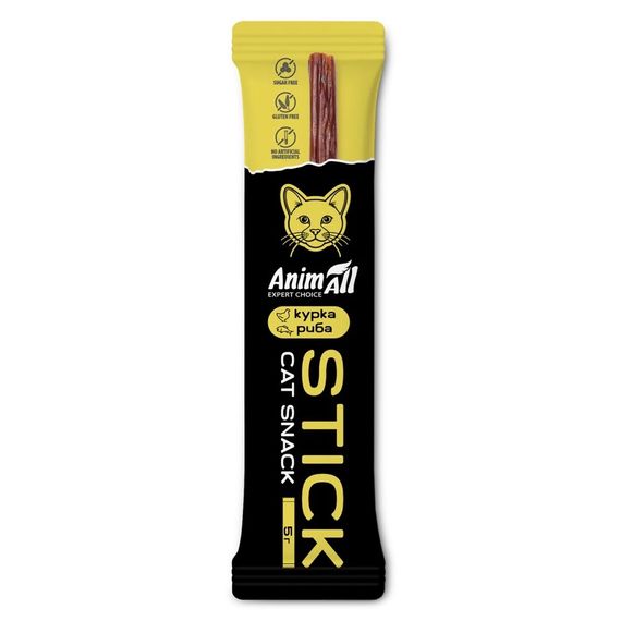 Ласощі для котів з куркою AnimAll Cat Snack Stick, 5 гр