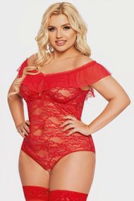 Боді Softline Kamila Червоне 3XL