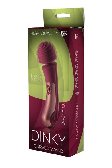 Вібратор мікрофон Dream Toys Dinky Curved Wand Jacky O бордовий Sex Aura | Зображення 7