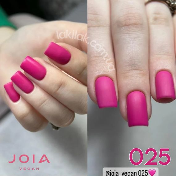 Гель-лак JOIA vegan 025 насичена фуксія, 6 мл