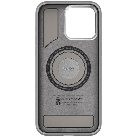 Чехол SGP PC+Leather with MagSafe для Apple iPhone 15 (6.1") Grey | Зображення 1