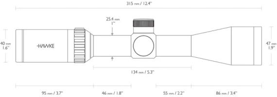 Приціл оптичний Hawke Vantage 3-9х40 сітка 22 LR Subsonic з підсвічуванням | Зображення 3