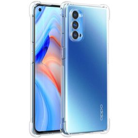 TPU чохол GETMAN Ease logo посилені кути Full Camera для Oppo Reno 4 Pro 5G Безбарвний (прозорий)