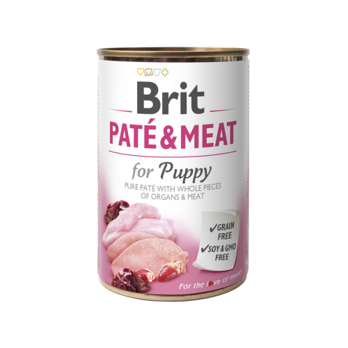 Вологий корм Brit Care Pate & Meat для цуценят, з куркою та індичкою, 400 г