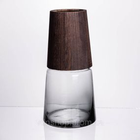 Ваза для цветов круглая стеклянная 28 (см) декоративна HP-19-161-2