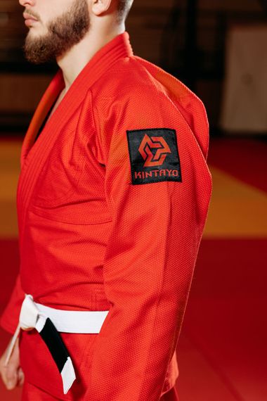 Кімоно для джиу - джитсу червоне, TM "Kintayo", 160 зріст, щільність 450 гр/м.кв. | Зображення 5